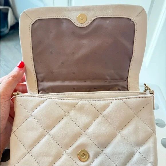 Kate Spade Cream Quilted Crossbody Bag - Picture 2 of 7